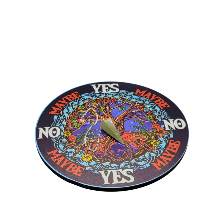 8" Tree of Life Pendulum Board – Full-Color Divination Tool for Pendulum Readings, Meditation & Intuition Work