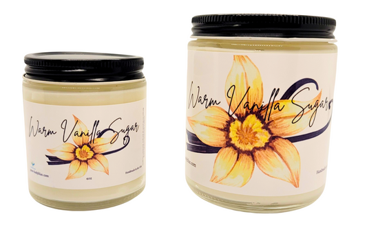 Handmade Warm Vanilla Sugar Candle ~ 8oz and 4oz