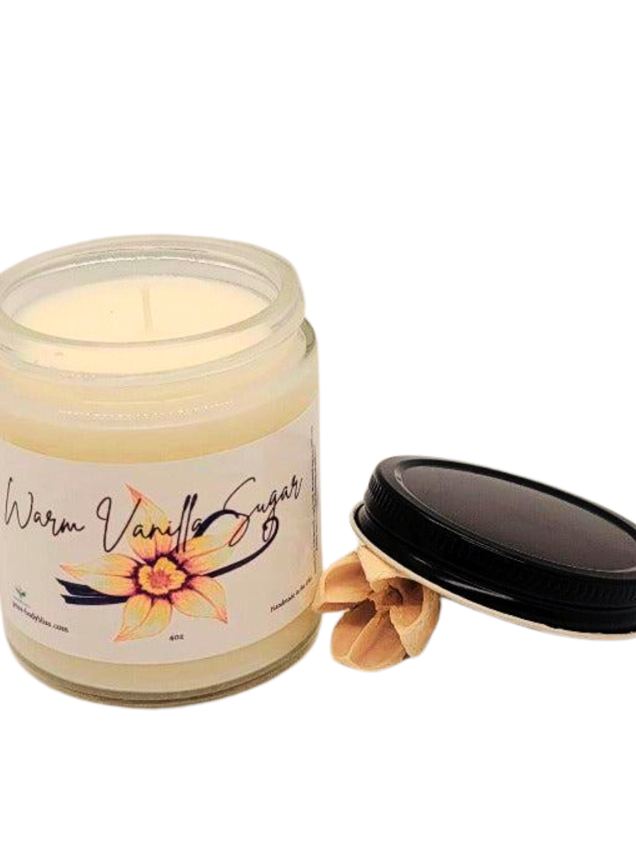 Handmade Warm Vanilla Sugar Candle ~ 8oz and 4oz
