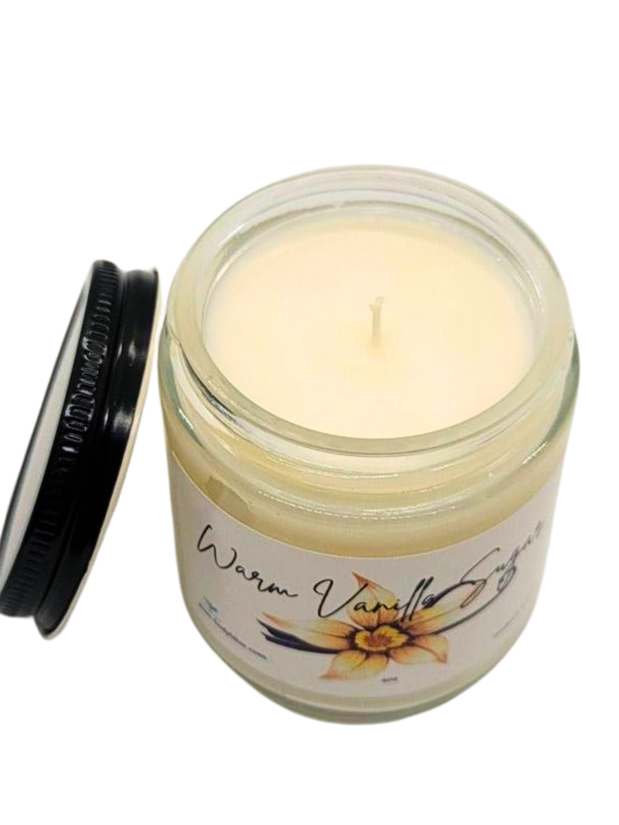 Handmade Warm Vanilla Sugar Candle ~ 8oz and 4oz