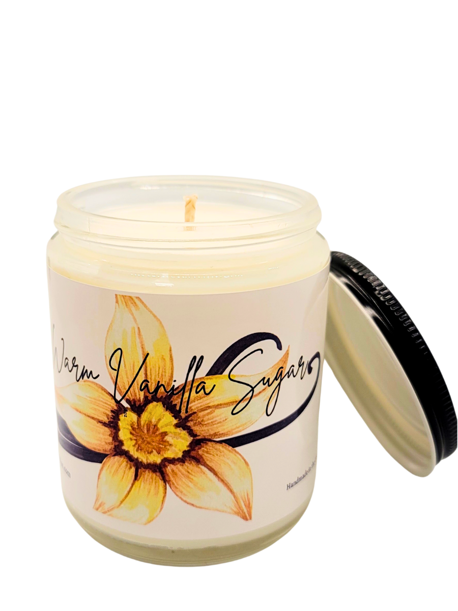 Handmade Warm Vanilla Sugar Candle ~ 8oz and 4oz