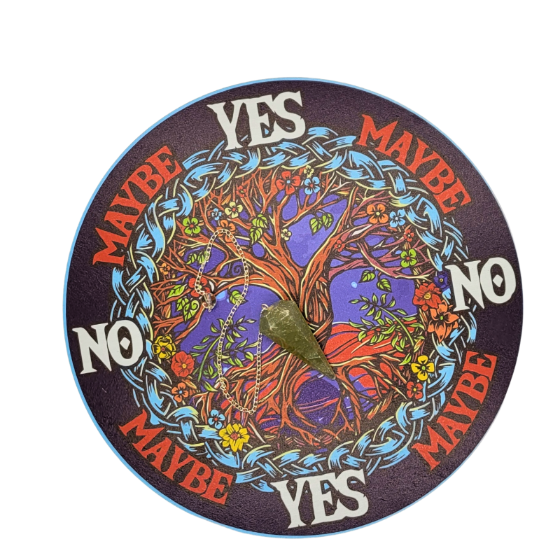 8" Tree of Life Pendulum Board – Full-Color Divination Tool for Pendulum Readings, Meditation & Intuition Work