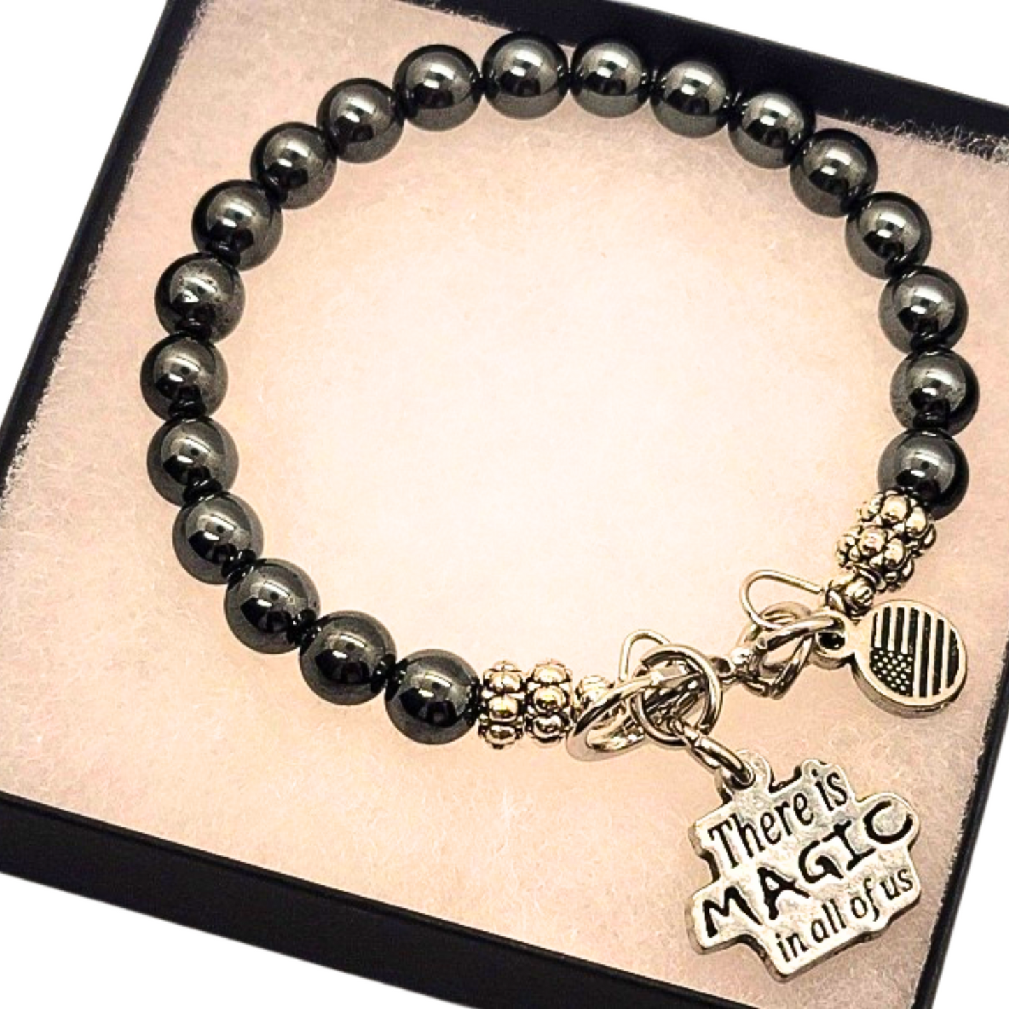 Hematite Charm Bracelet- There is Magic in all of us
