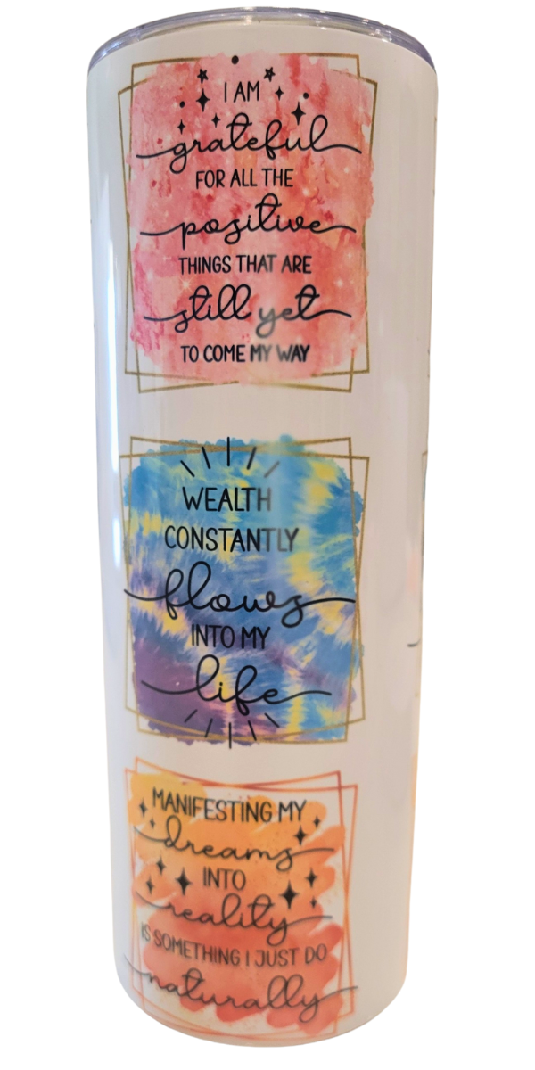 "Manifest That Shit" 20oz Skinny Tumbler-Travel Mug-To Go Mug-Coffee Mug