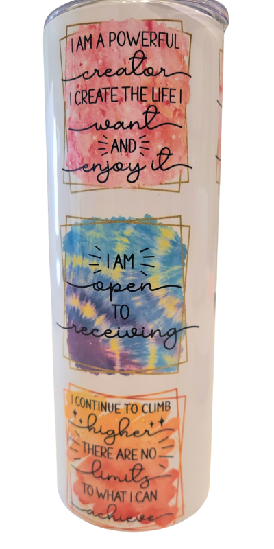 "Manifest That Shit" 20oz Skinny Tumbler-Travel Mug-To Go Mug-Coffee Mug