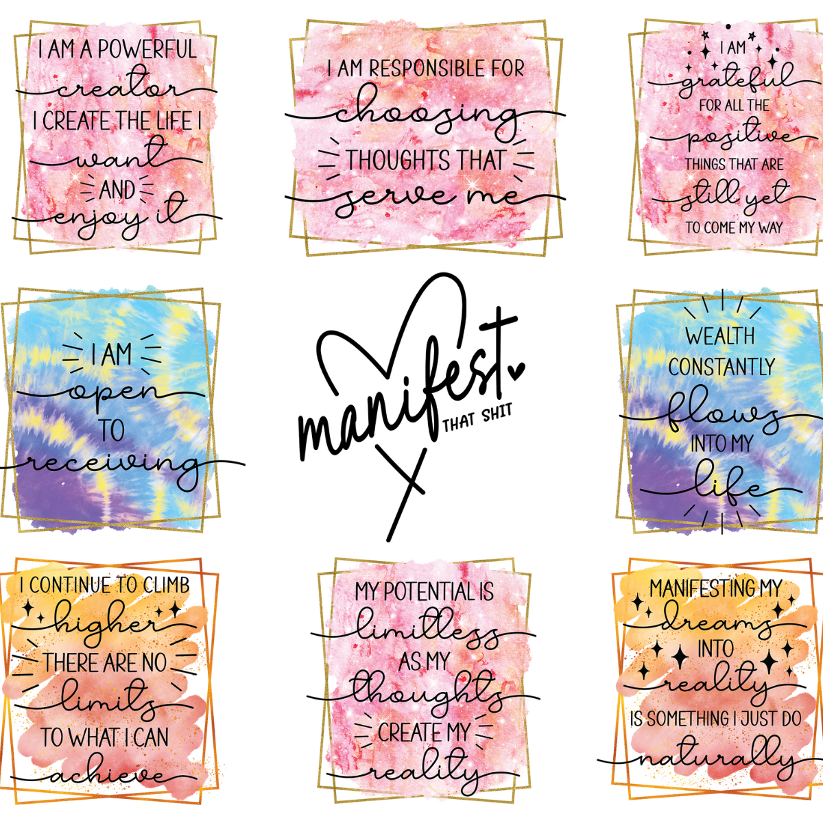 "Manifest That Shit" 20oz Skinny Tumbler-Travel Mug-To Go Mug-Coffee Mug