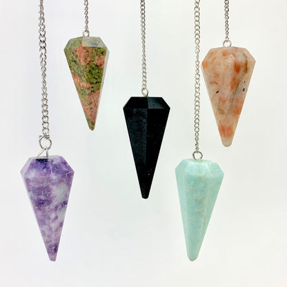 India Green Jade Polished Pendulum