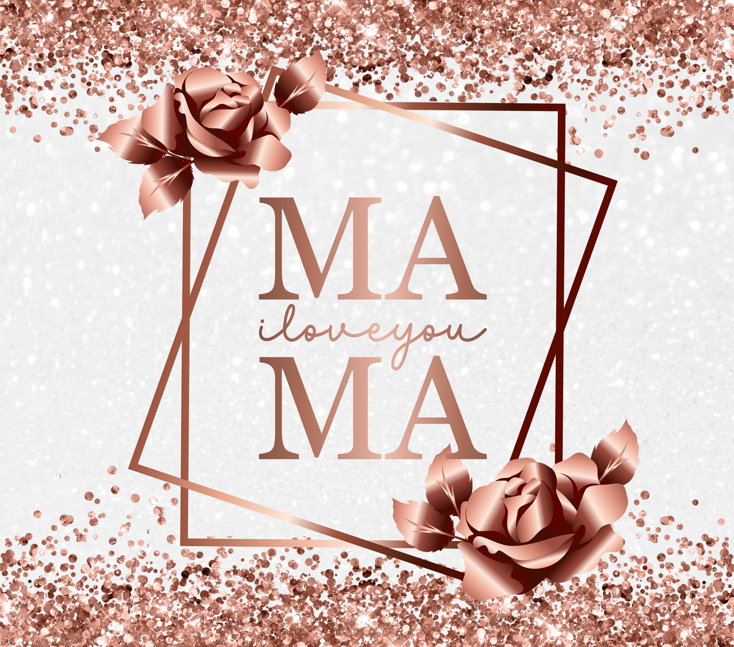 Rose Gold MAMA  20oz Skinny Tumbler-Travel Mug