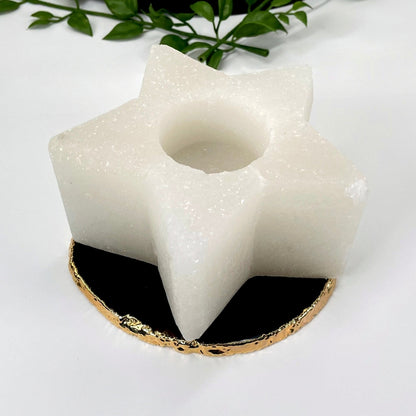 Himalayan Salt White Star Candle Holder