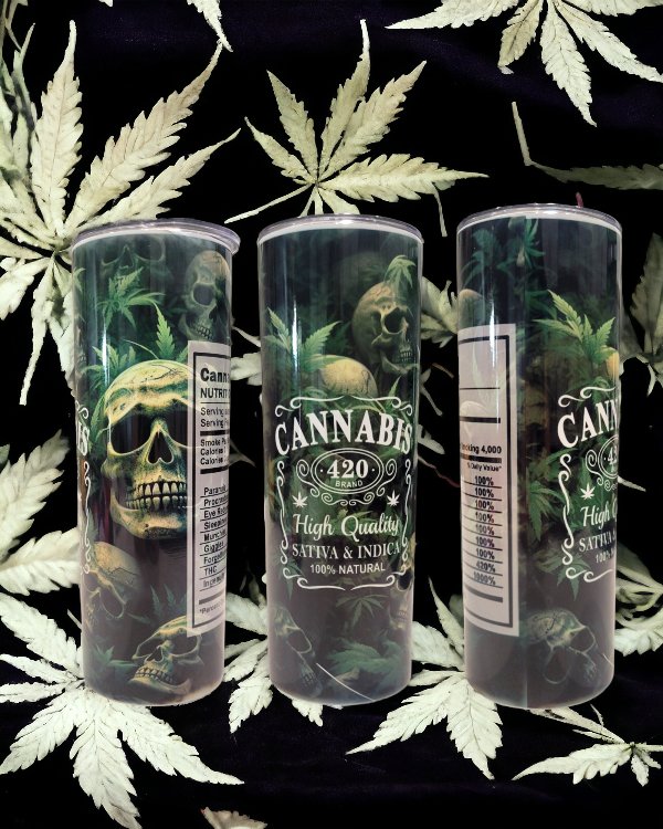 420 Cannabis 20oz Stainless Steel Tumbler- Travel Mug