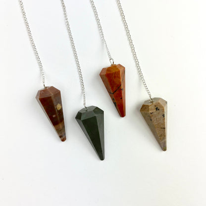 India Green Jade Polished Pendulum