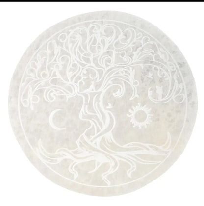 Selenite Tree of Life Charging Plate