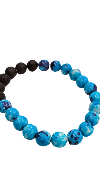 Watercolor Skies Bead Bracelet - Essential Oil Diffuser | Pure Body Bliss