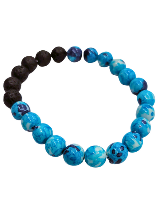 Watercolor Skies Bead Bracelet - Essential Oil Diffuser | Pure Body Bliss