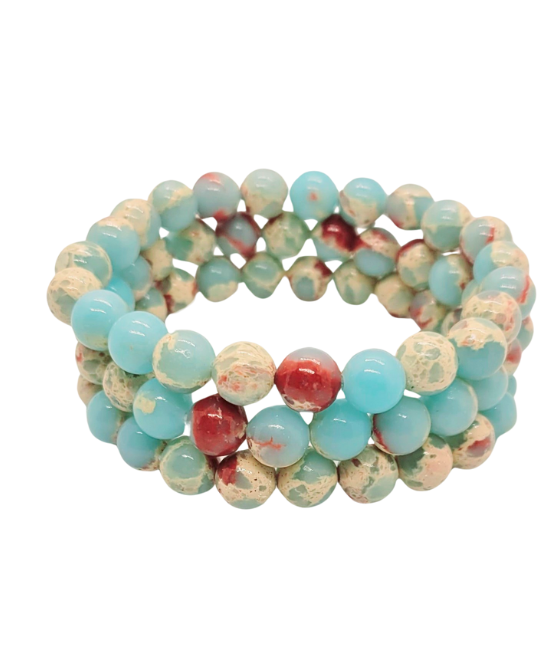 Blue Jasper Stone Bracelet Set