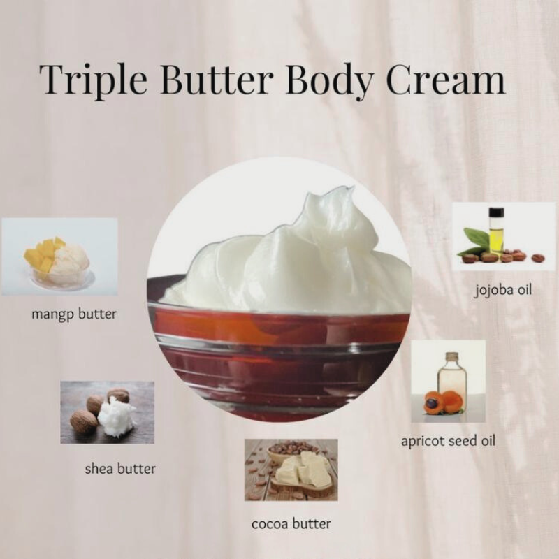 Triple Butter Body Cream - Luxurious Hydration with Shea, Mango, & Cocoa Butter