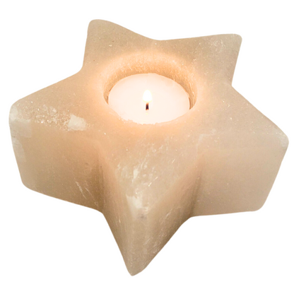 Himalayan Salt White Star Candle Holder