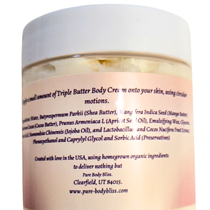 Triple Butter Body Cream - Luxurious Hydration with Shea, Mango, & Cocoa Butter