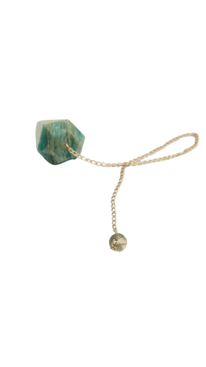 Amazonite Crystal Pendulum for Divination & Spiritual Guidance | Connect to Higher Self & Source