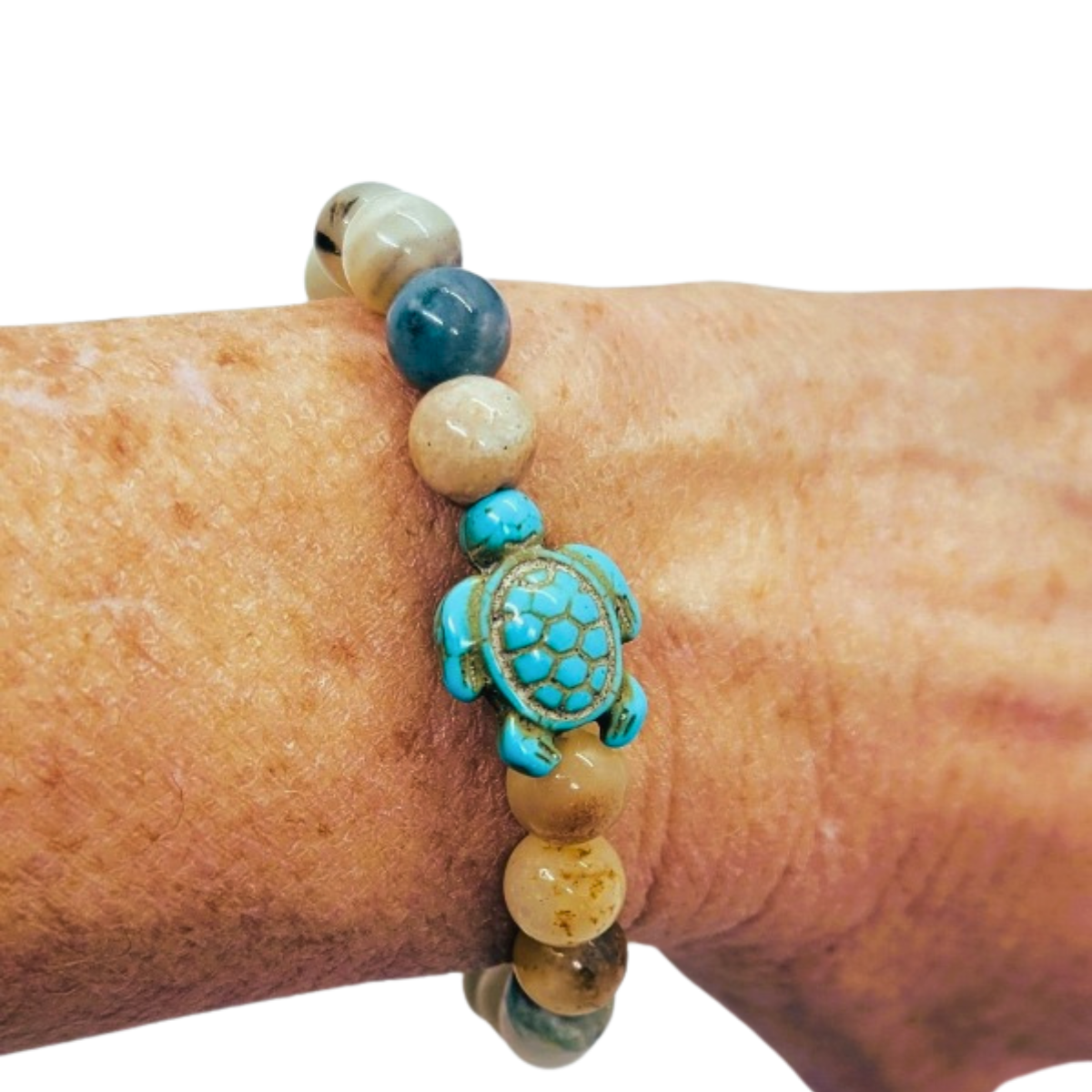 SEA TURTLE Amazonite Bead Bracelet - | Pure Body Bliss