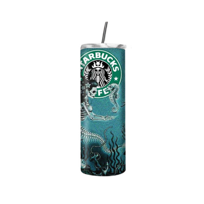 Starbucks Skeleton Mermaid-20oz Stainless Steel Tumbler