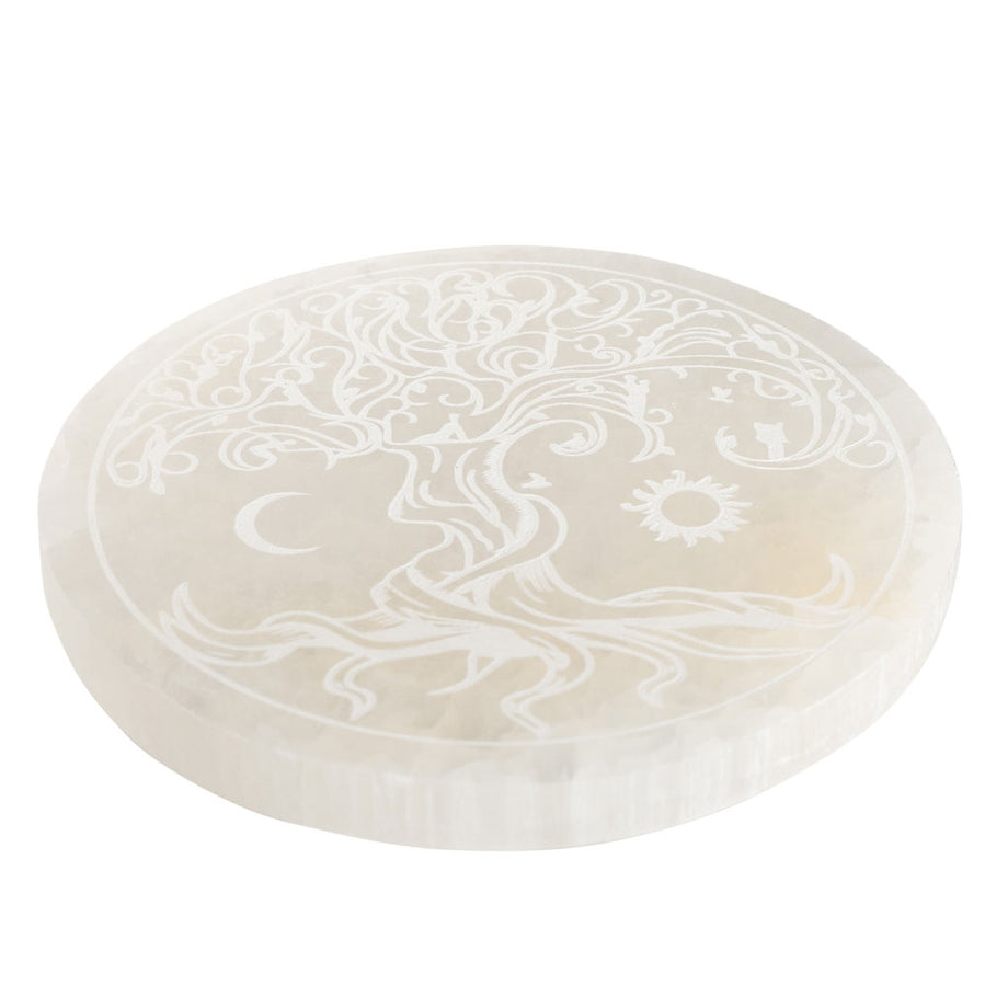 Selenite Tree of Life Charging Plate