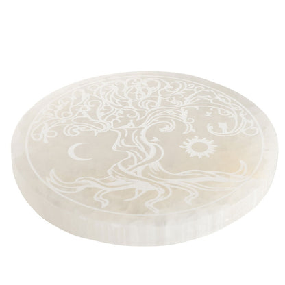 Selenite Tree of Life Charging Plate