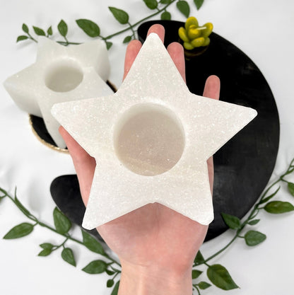 Himalayan Salt White Star Candle Holder