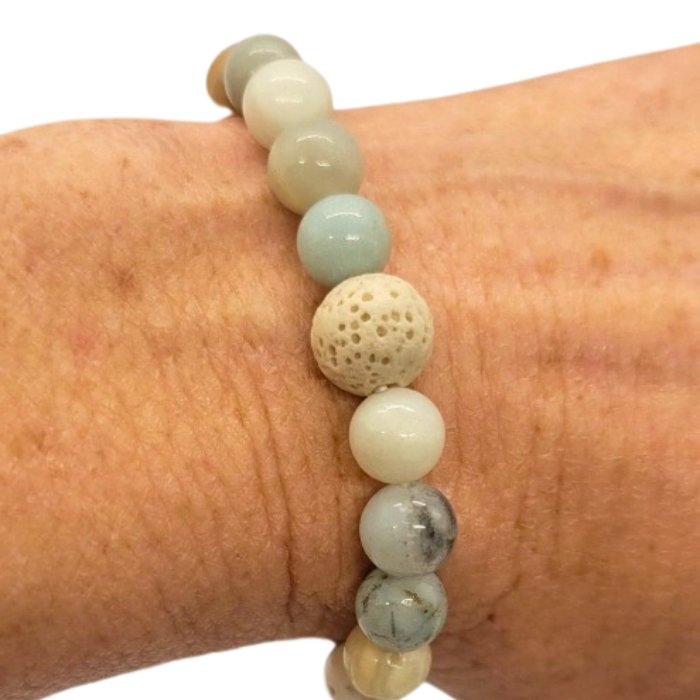 Amazonite Bead Bracelet (Essential Oil Diffuser)