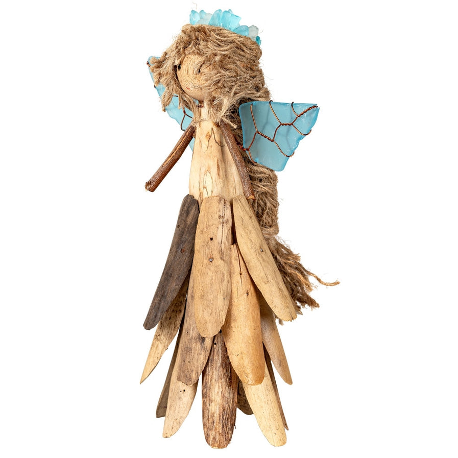 Driftwood and Sea Glass Handmade Fairy