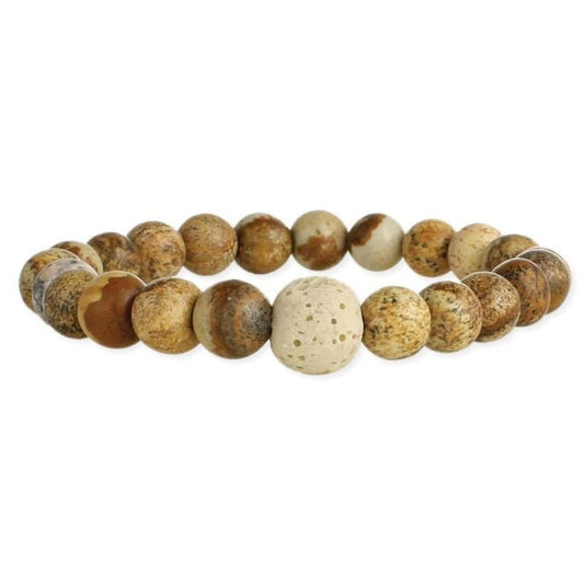 Brown Jasper Essential Oil Diffuser Bracelet - Pure Body Bliss