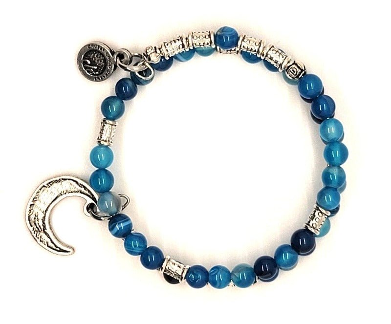 Crescent Moon Agate Wrap Bracelet - Pure Body Bliss