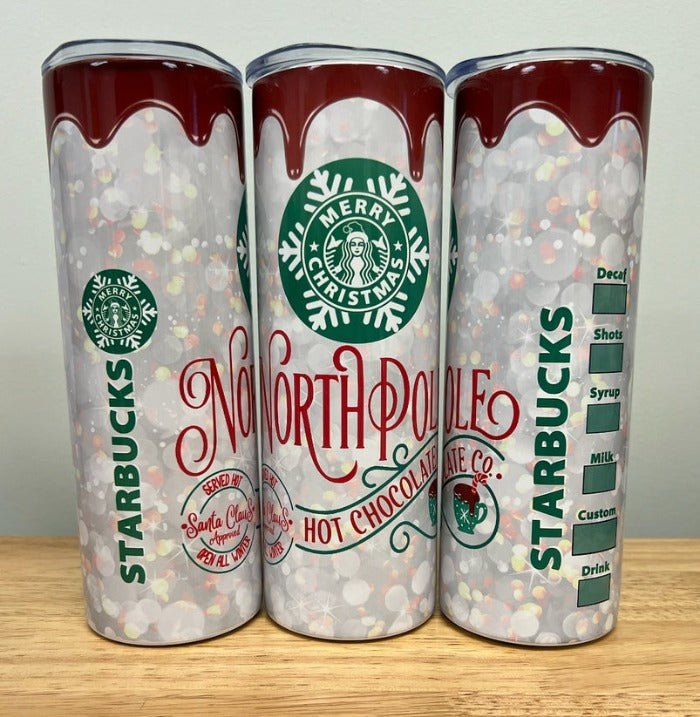 North Pole Starbucks Hot Chocolate Tumbler