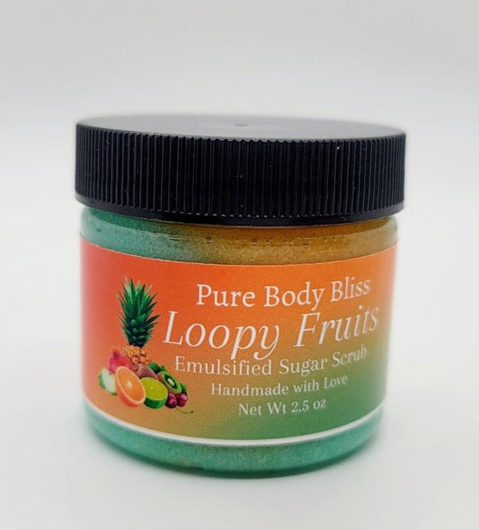 Emulsified Sugar Scrub | 2 oz Jar - Organic, natural, exfoliating, moisturizing - Pure Body Bliss