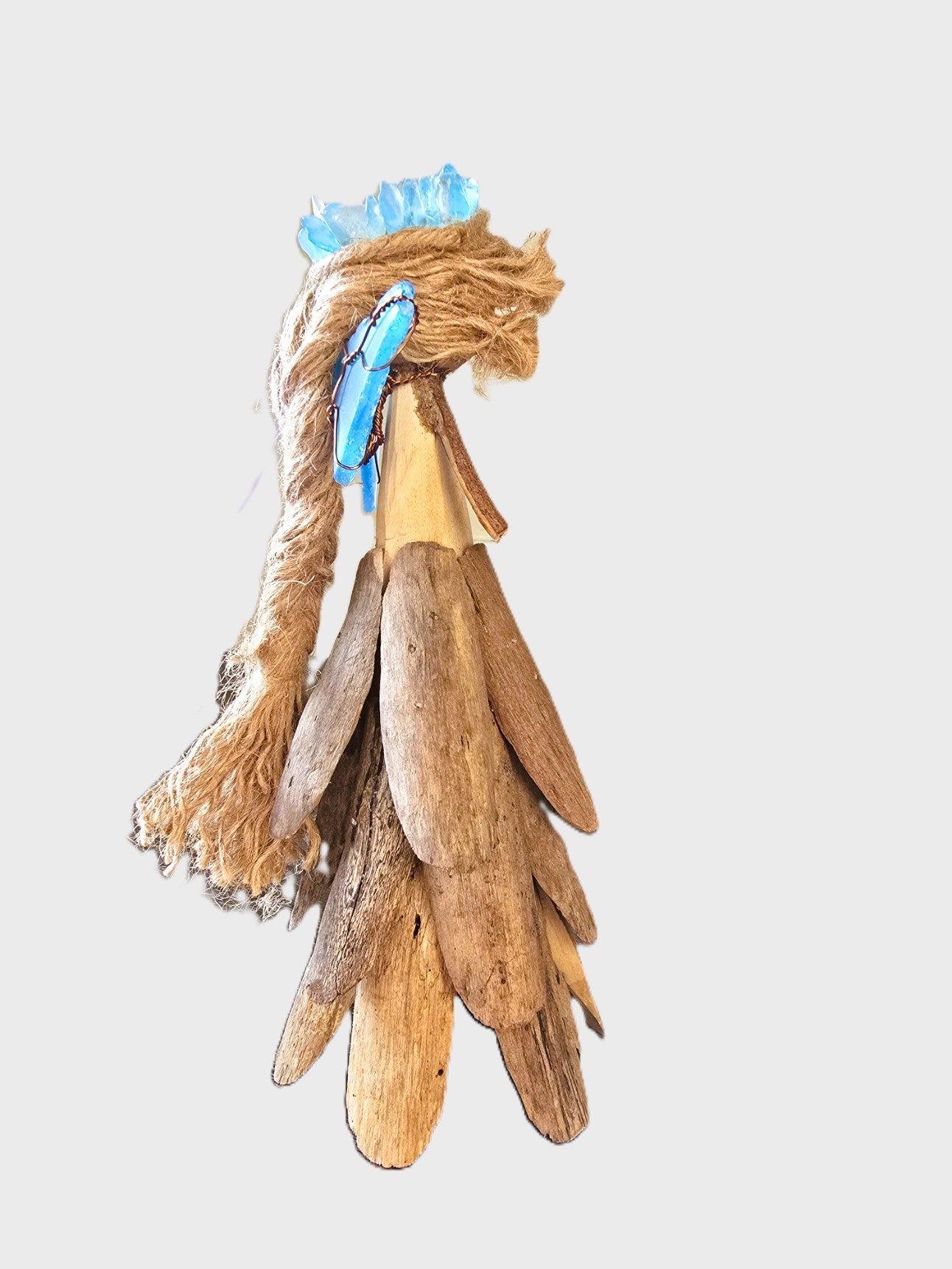 Driftwood and Sea Glass Handmade Fairy